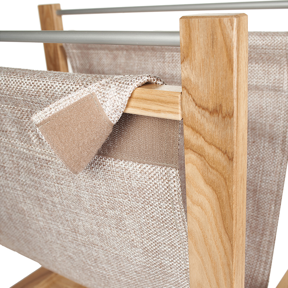Подставка для сумок с кофейным столиком-подносом, бежевая ткань