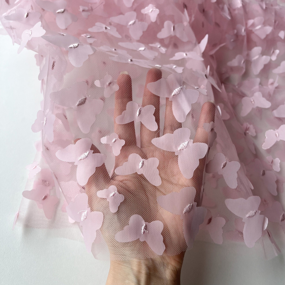 Фатин Розовые бабочки