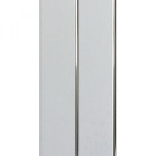 Потолочная панель ПВХ Идеал Ламини Двухсекционная 001-01 Белый Глянцевый с серебром 250х3000 мм