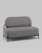 Диван Стоун велюр рельефный светло-серый