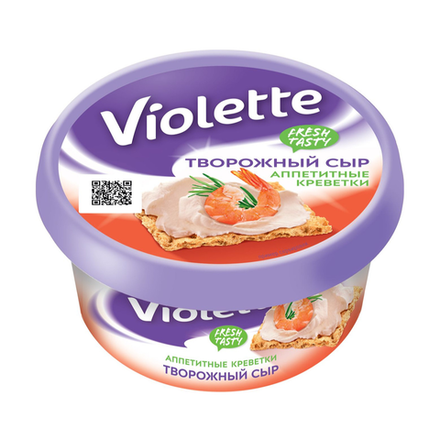 Cыр творожный Violette с креветками 140 гр