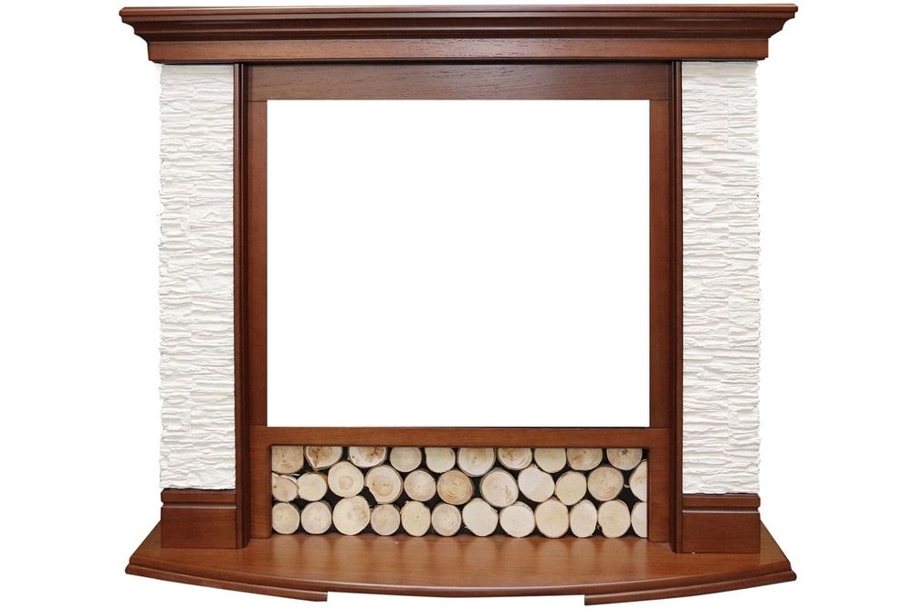 Портал Royal Flame Country - Орех/Сланец белый