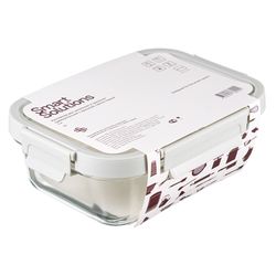 Контейнер для запекания и хранения прямоугольный Click Glass, 1 л, светло-серый