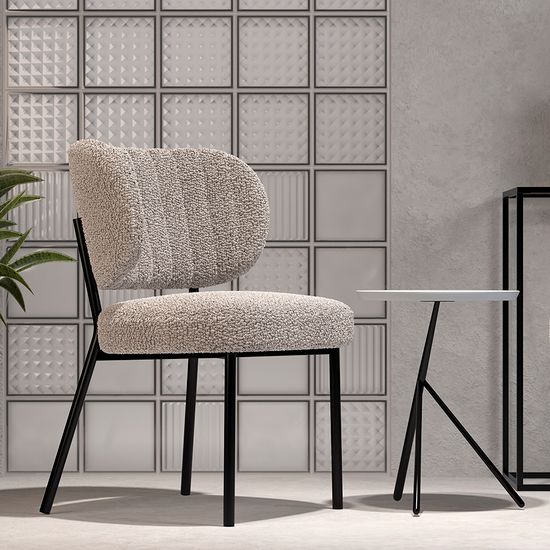 Стул robbi, букле, серо-бежевый