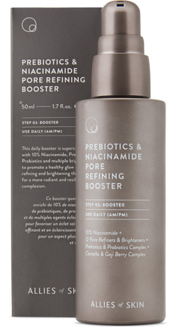 Allies of Skin Prebiotics & Niacinamide Pore Refining Booster антиоксидантная сыворотка 50мл