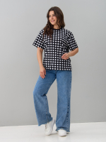 Футболка Фк-193/черный-крупныйгорох