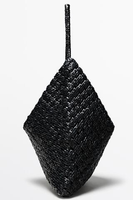 Massimo Dutti Сумка из плетеной кожи наппа, черный