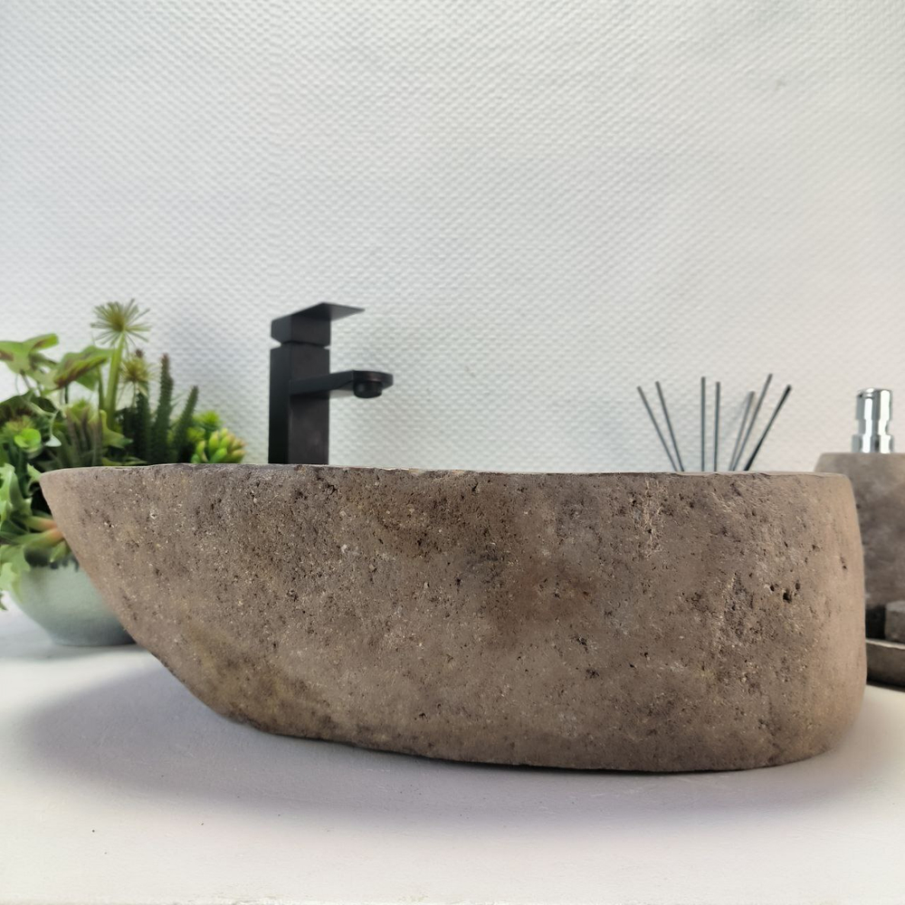 Раковина из речного камня RS-64145 (49*48*15) 0123