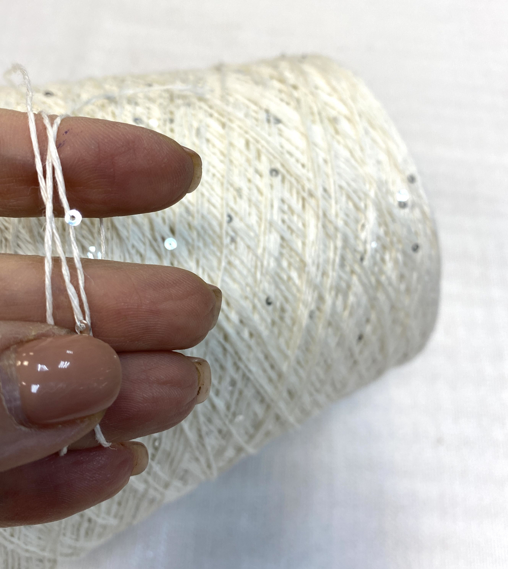 Пряжа на бобине (Италия) 90% лен 8% шелк 2% п/а 100г - 320м 390г