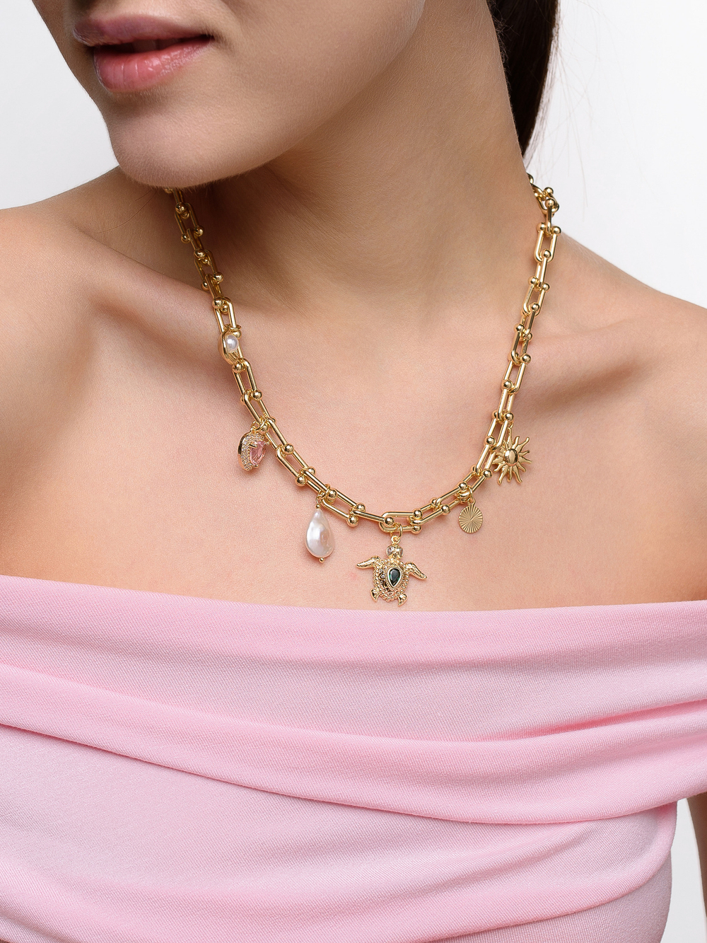 Колье Turtle Gold Mix