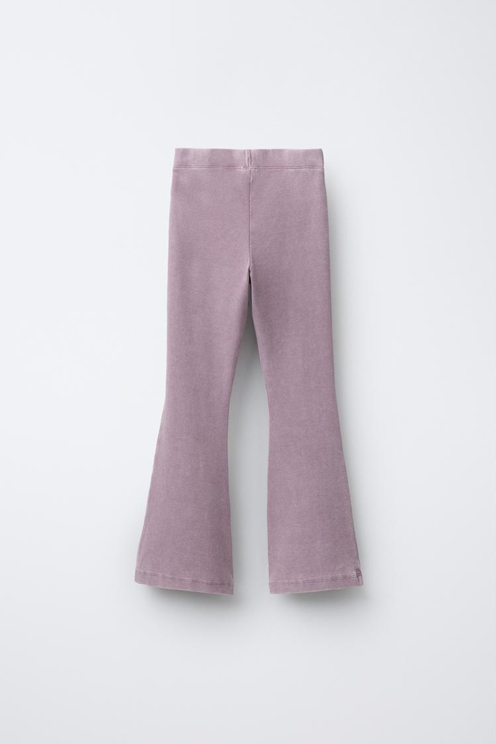 ZARA КОМПЛЕКТ ИЗ ФУТБОЛКИ HEAVY WEIGHT И ЛЕГИНСОВ GLARE RIB С ЭФФЕКТОМ ПОТЕРТОСТИ, ЦВЕТ МАЛЬВЫ