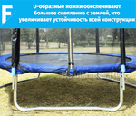 Батут с сеткой и лестницей, диаметр 12 фт