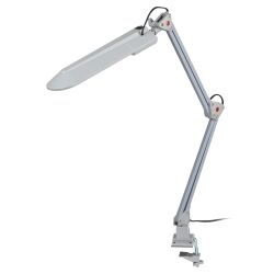 Настольный светильник ЭРА NL-201-G23-11W-GY с лампой PL на струбцине серый | Настольные светильники под лампу