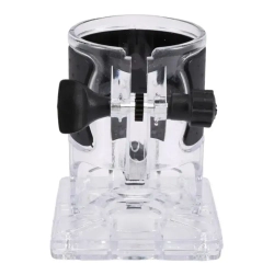 1 шт. Основание (база) с шестерней регулировки глубины для крепления кромочного фрезера насадка шаблон для фрезерования по дереву пазов