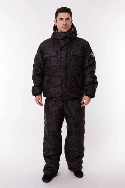 КОСТЮМ OneRus С ПОЛУКОМБИНЕЗОНОМ "ПАТРИОТ" -45 ( Алова/Черный )