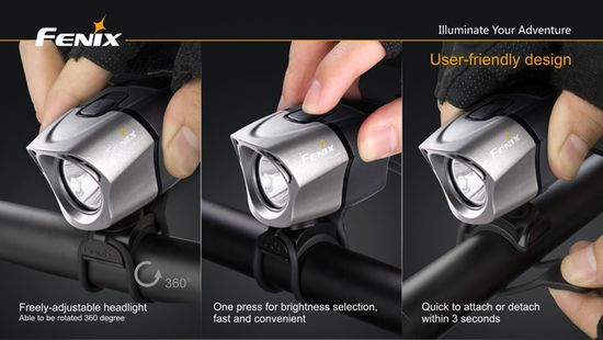 Велосипедный фонарь-фара Fenix BTR20, 800 люмен