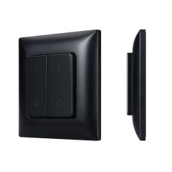 INTELLIGENT ARLIGHT Кнопочная панель SMART-RF-801-22-2G-DIM-SUF Black (3V, 2.4G) (IARL, IP20 Пластик, 5 лет) 050446