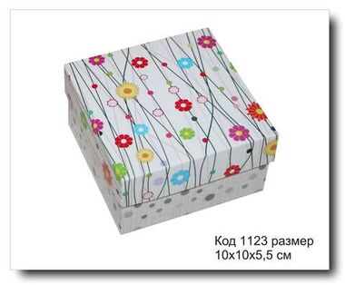 Коробка подарочная код 1123 размер 10х10х5.5 см