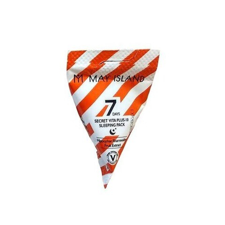 MAY ISLAND - МАСКА НОЧНАЯ ДЛЯ ЛИЦА ВИТАМИНИЗИРОВАННАЯ 7 DAYS SECRET VITA PLUS-10 SLEEPING PACK, 5 G * 1 ШТ.