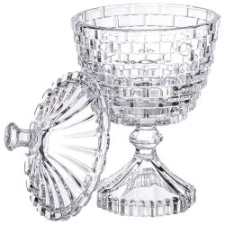 САХАРНИЦА С КРЫШКОЙ НА НОЖКЕ "SAPHIR" 11,4Х21,5 СМ