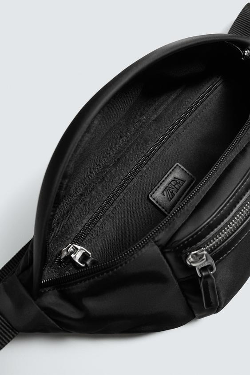 ZARA ПОЯСНАЯ СУМКА ИЗ ТЕХНИЧЕСКОЙ ТКАНИ, ЧЕРНЫЙ