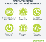 Опрыскиватель аккумуляторный садовый GREENWORKS GSP1250 24В,7.57 л,2.2 л/мин,без АКБ и ЗУ (5103507)