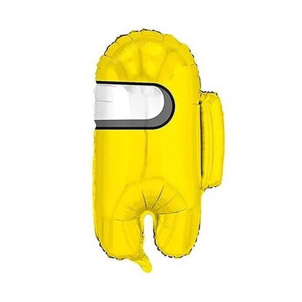 Шар фигура Космонавтик желтый, Among us, 65 см