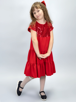 Платье нарядное для девочки с пайетками