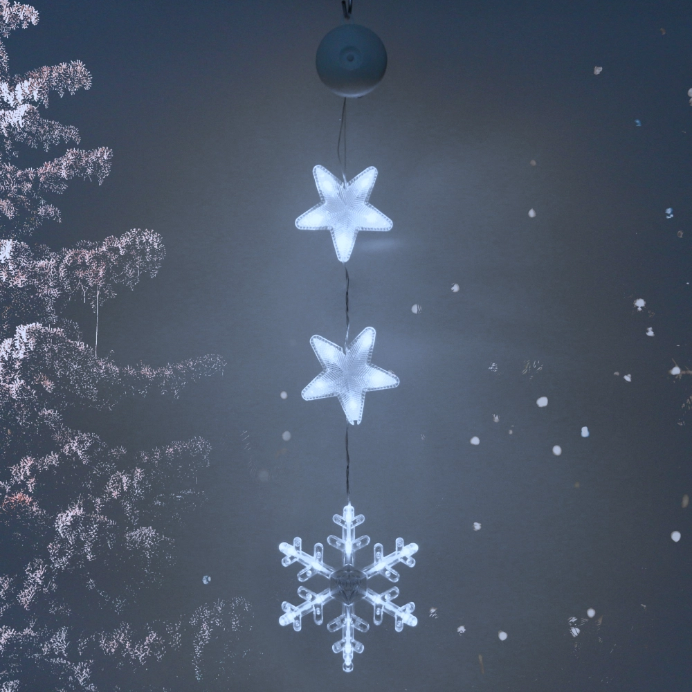 Фигура светодиодная «Снежинка» 16.5*17.5 см (батарейки 3 ААА), 1 реж, Белый