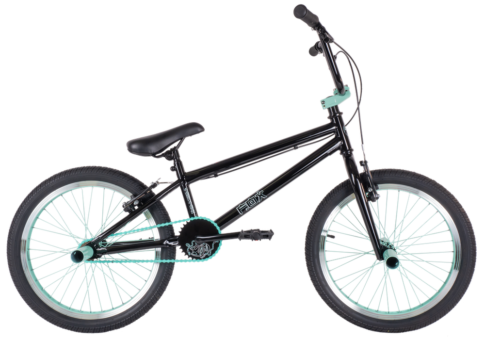 Велосипед BMX 20" Tech Team FOX черно/бирюзовый 2023