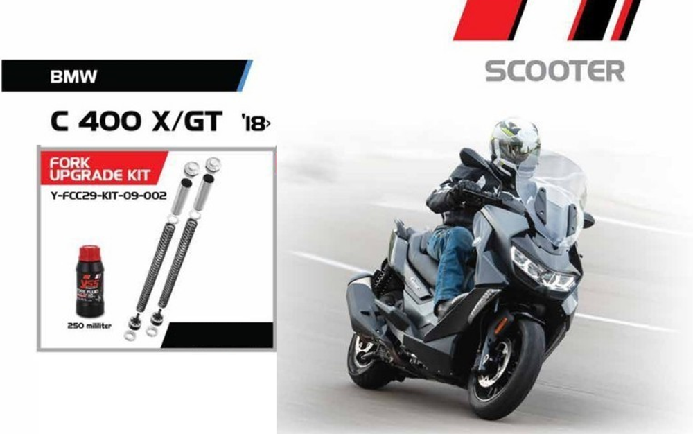 Y-FCC29-KIT-09-002, Fork Upgrade Kit YSS. For BMW C400 X/GT 2018&gt;up