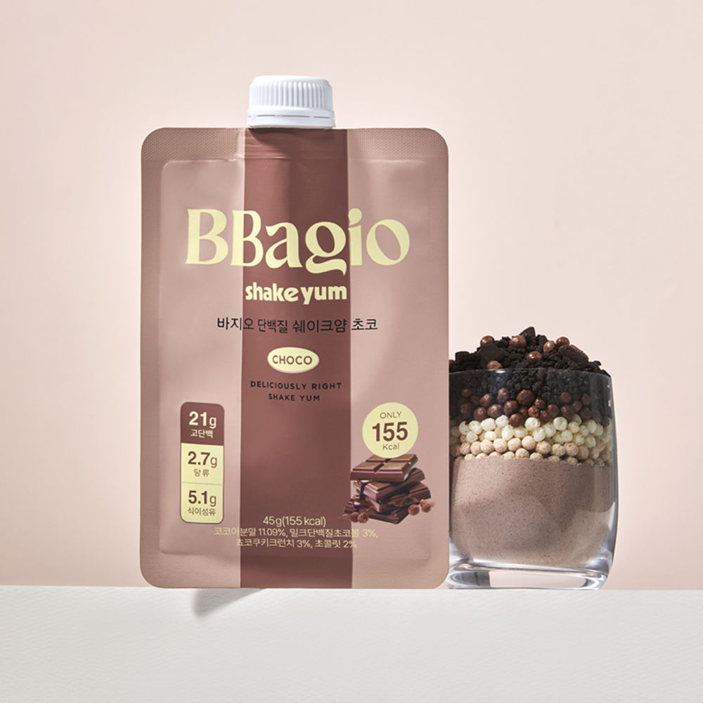 BBAGIO Протеиновые шейки со вкусом шоколада Choco Shake Yum (1 шт * 45 г)