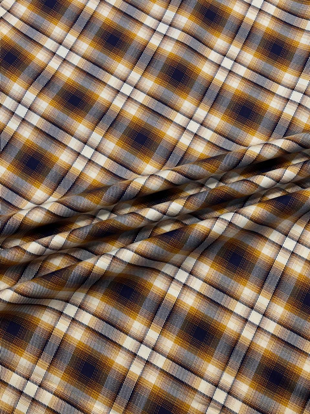 Хлопок фланель Canclini белый в разноцветную клетку