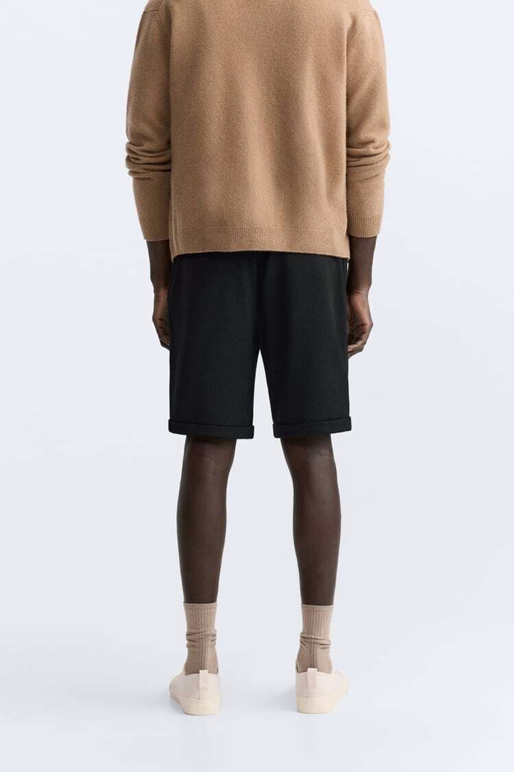 ZARA ШОРТЫ КОМФОРТНОЙ ПОСАДКИ, ЧЕРНЫЙ