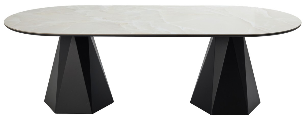 Стол ОРФЕЙ  240 нераскладной ONYX SABLE PULIDO, керамика / Черный каркас М-City
