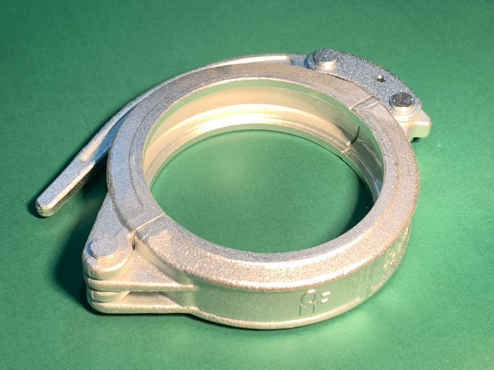 Хомут бетоновода DN150 (175 мм) рычажный (серебро)