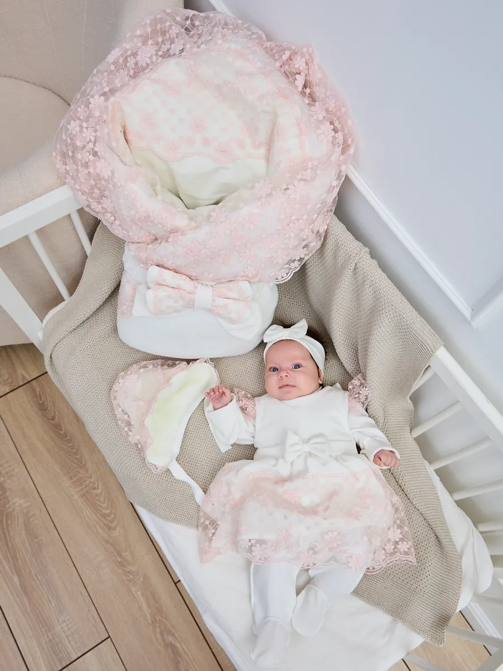 Конверт на выписку зима для новорожденных девочек