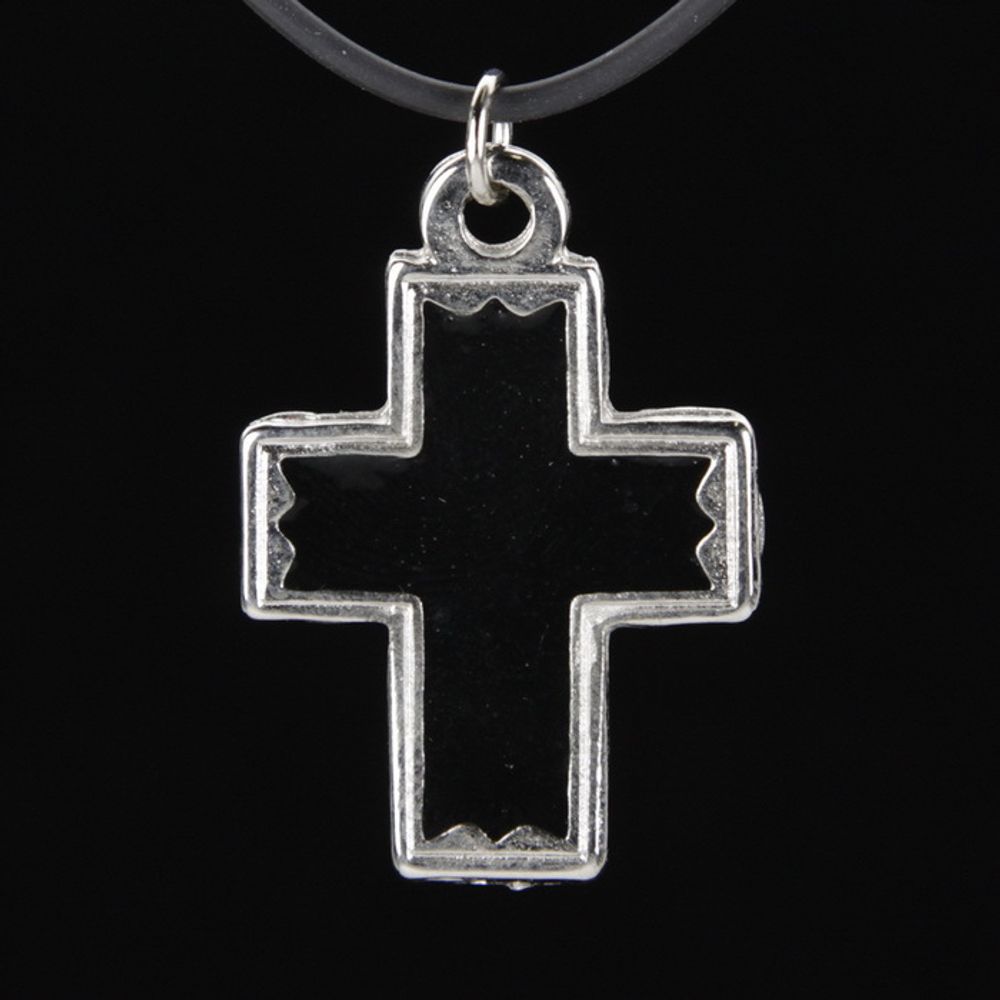 Кулон Крест латинский эмалевый