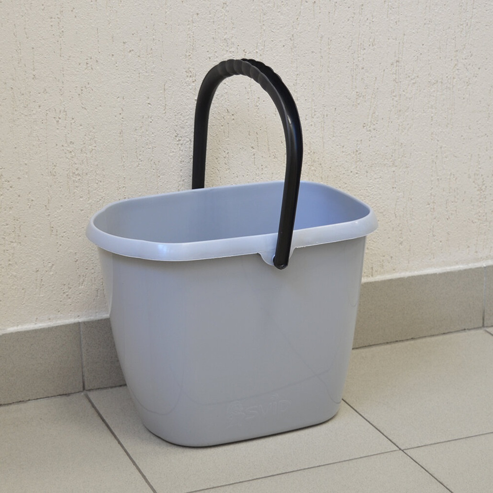 Ведро 13л "Etna" прямоугольное, серое