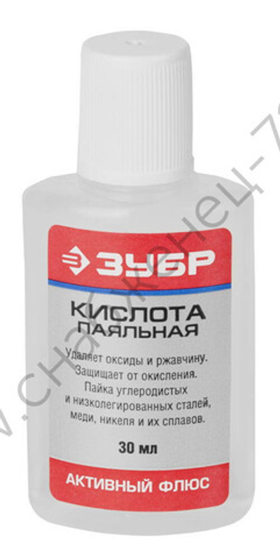 ЗУБР 30мл флюс активный, Паяльная кислота (55491-030)