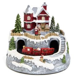 МУЗЫКАЛЬНАЯ СТАТУЭТКА "ЗАГОРОДНЫЙ ДОМИК" С LED-ПОДСВЕТКОЙ 19,5Х19,5Х17,5 СМ