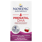 Nordic Naturals, пренатальная ДГК, клубничный вкус, 90 капсул