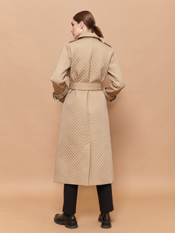 Тренч стеганый бежевый осень old