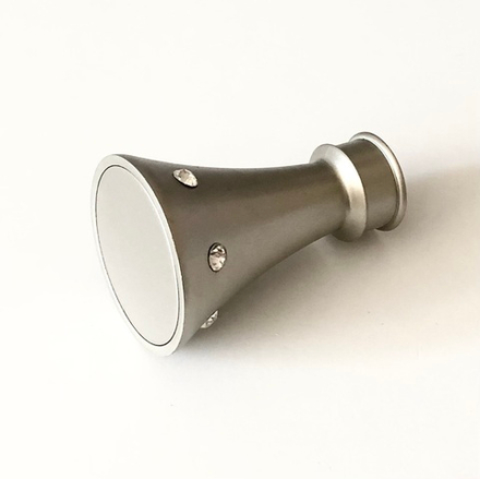 Наконечники "Картер" для труб кованых карнизов d19 мм, цвет хром матовый