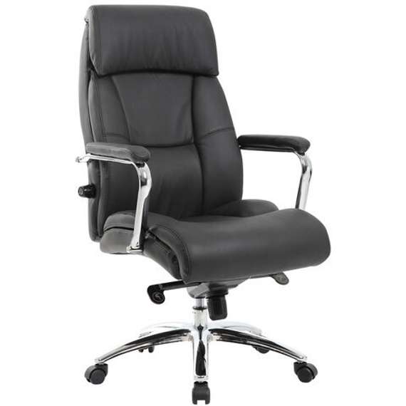 Кресло из натуральной кожи BRABIX PREMIUM &quot;Phaeton EX-502&quot; черное