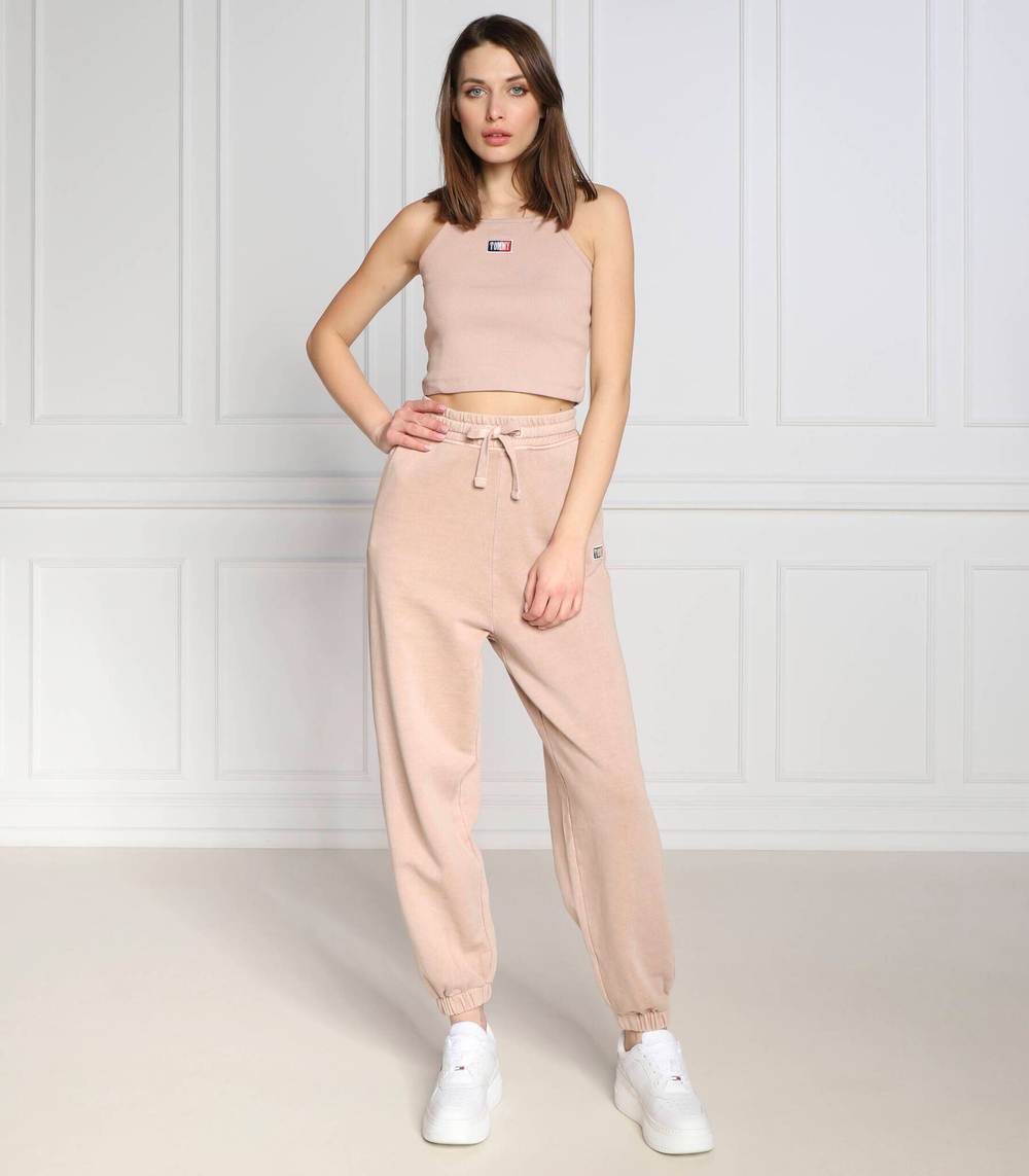 спортивные штаны timeless 1 washed Tommy Jeans - кремовый(DW0DW14995)