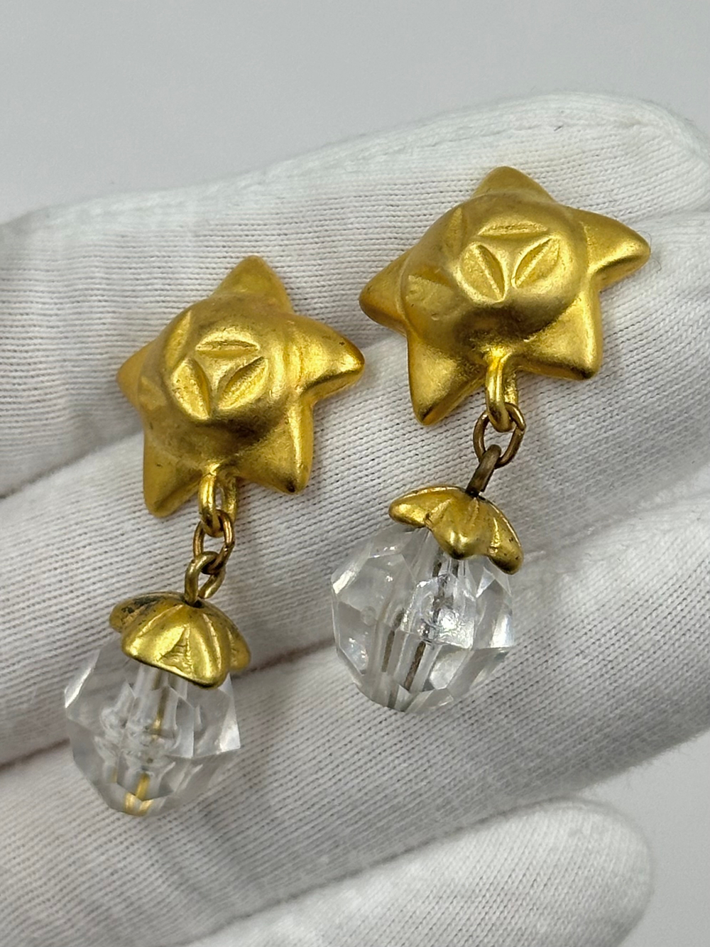 Серьги Звёздочки с подвесками