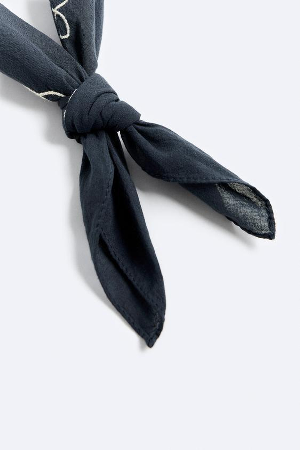 ZARA БАНДАНА С ВЫШИВКОЙ, МОРСКОЙ СИНИЙ