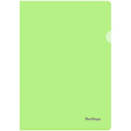 Папка-уголок А4 Berlingo Starlight, 180мкм, прозрачная салатовая