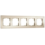 Рамка на 5 постов Senso (шампань, стекло soft-touch) W0053111